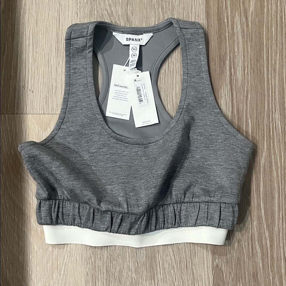 SPANX Heather Gray Sports Bra